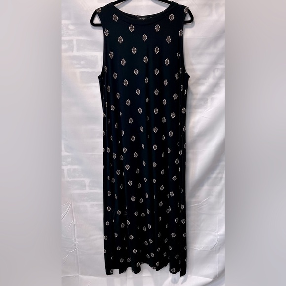 J. Jill Wearable Collection Resort Black Midi Length Sleeveless Dress Size XL - Picture 1 of 6
